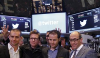 Twitter su primer día en la Bolsa de Valores, una subida de 72,69%